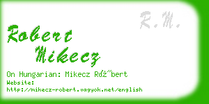 robert mikecz business card